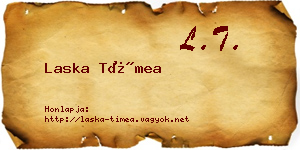 Laska Tímea névjegykártya